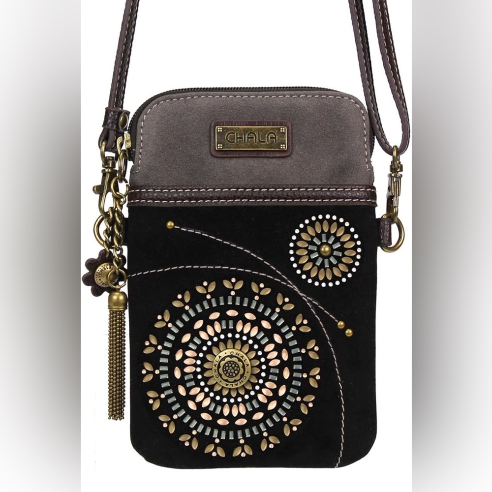 Chala Black and Brown Crossbody Bag